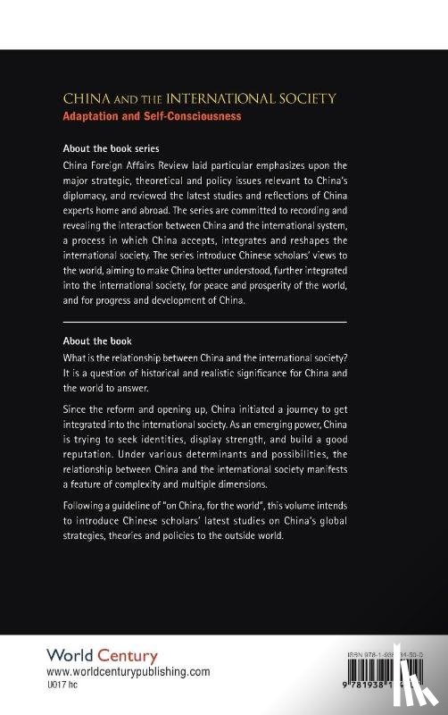  - China And The International Society: Adaptation And Self-consciousness