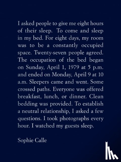  - Sophie Calle: The Sleepers