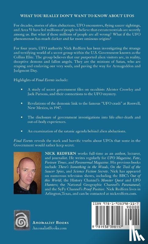 Redfern, Nick - Final Events and the Secret Government Group on Demonic UFOs and the Afterlife