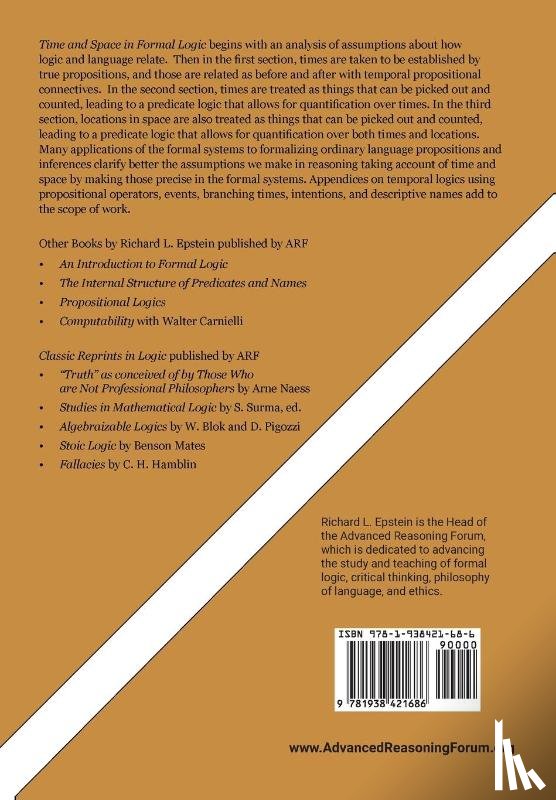 Epstein, Richard L - Time and Space in Formal Logic
