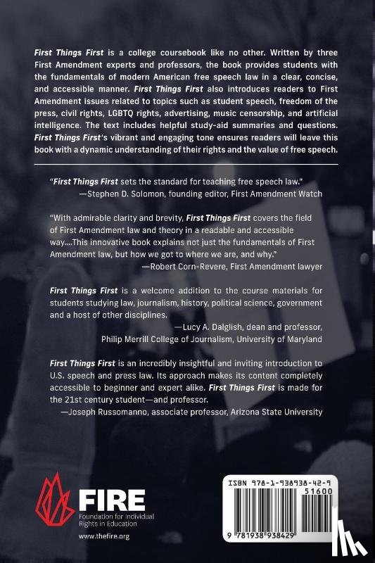 Collins, Ronald K L, Creeley, Will, Hudson, David L - First Things First