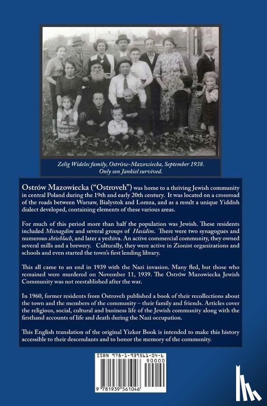  - Memorial (Yizkor) Book of the Jewish Community of Ostrow Mazowiecka