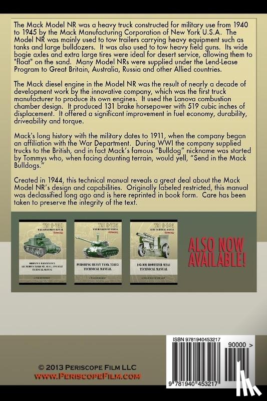 War Department - 10-Ton 6 x 4 Mack Truck Technical Manual