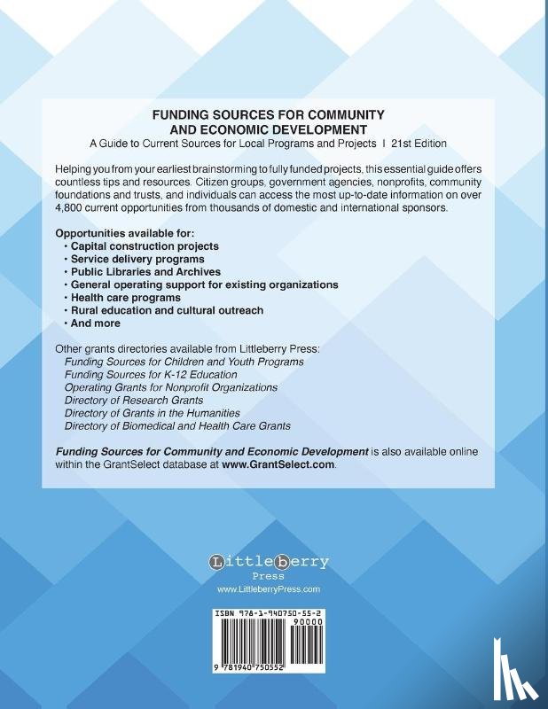  - Funding Sources for Community and Economic Development