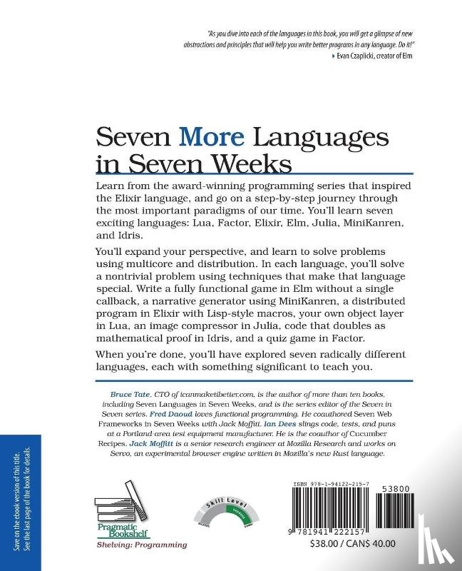 Tate, Bruce, Dees, Ian, Daoud, Frederic, Moffit, Jack - Seven More Languages in Seven Weeks