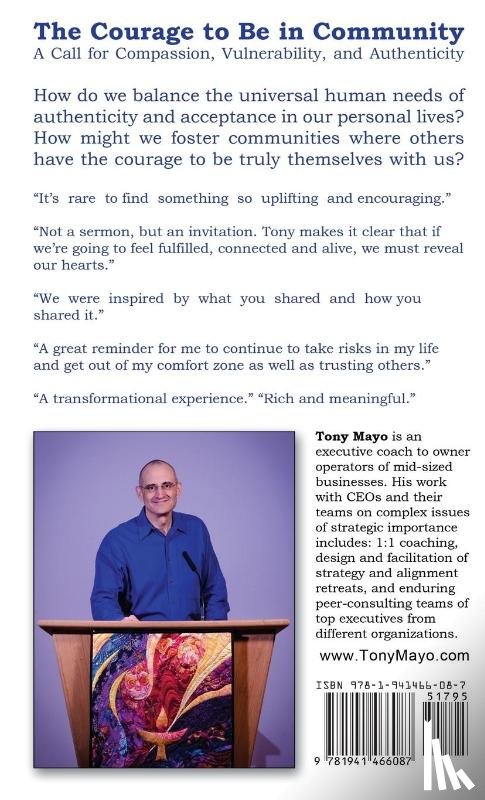Mayo, Tony (MBA University of Chicago Booth School of Business) - The Courage to Be in Community, 2nd Edition