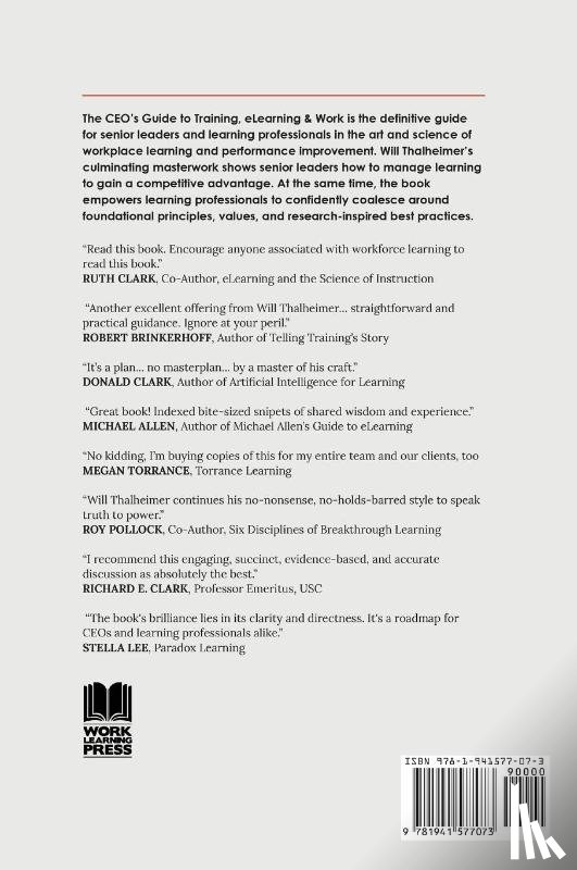 Thalheimer, Will - The CEO's Guide to Training, eLearning & Work