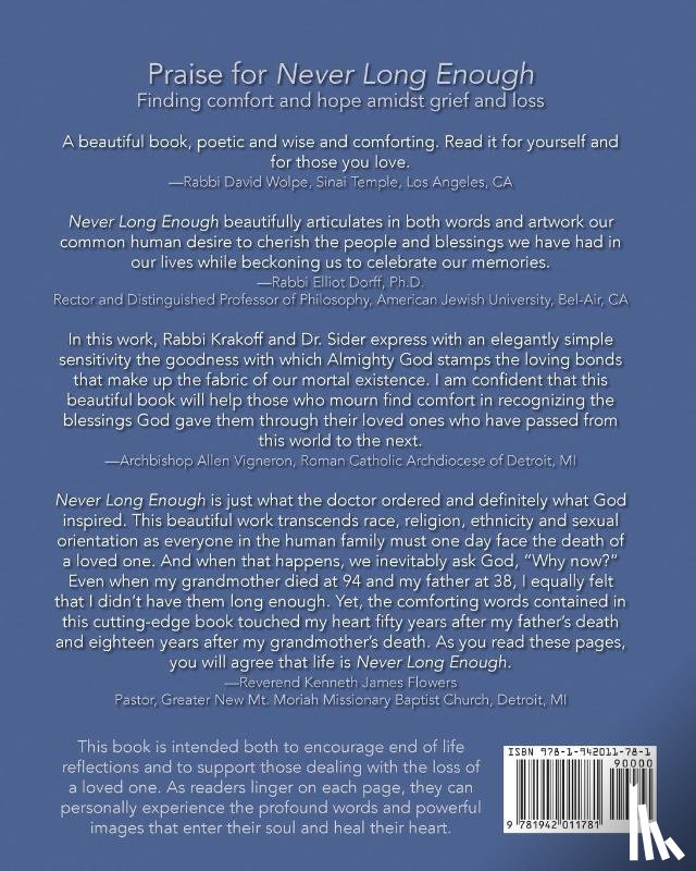 Krakoff, Rabbi Joseph H - Never Long Enough (paperback)