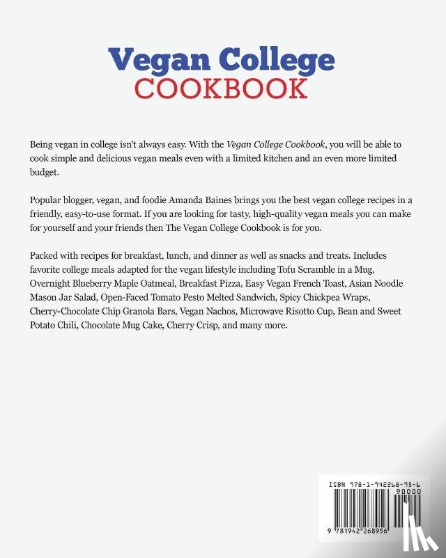 Baines, Amanda, Dylanna Press - Vegan College Cookbook