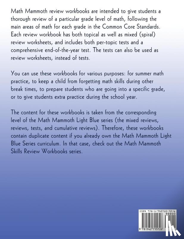 Miller, Maria - Math Mammoth Grade 4 Review Workbook