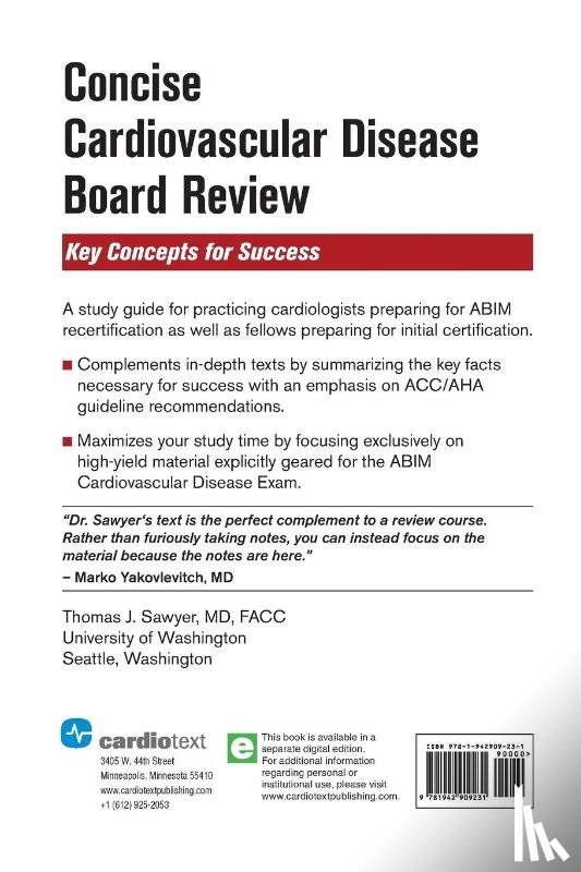 Sawyer, Thomas J. - Concise Cardiac Disease Board Review