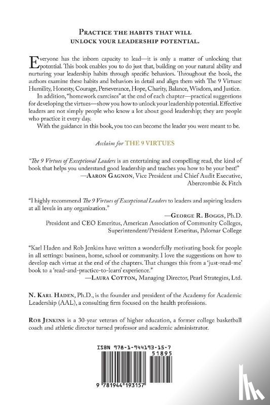 Haden, N Karl, Jenkins, Professor of Political Science Rob (Birkbeck College University of London) - The 9 Virtues of Exceptional Leaders