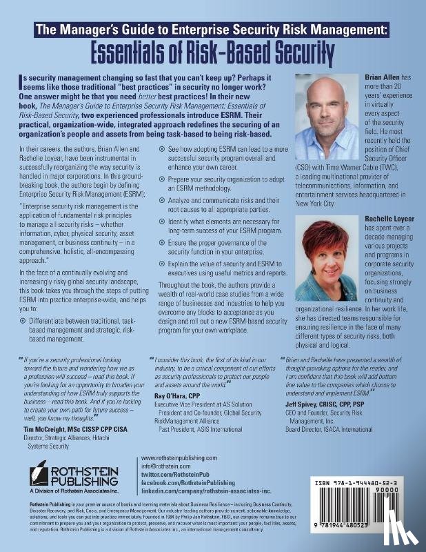 Allen, Brian J, Loyear, Rachelle - Manager's Guide to Enterprise Security Risk Management