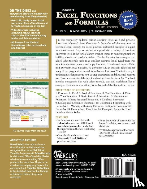 Moriarty, Brian, Held, Bernd, Richardson, Theodor - Microsoft Excel Functions and Formulas