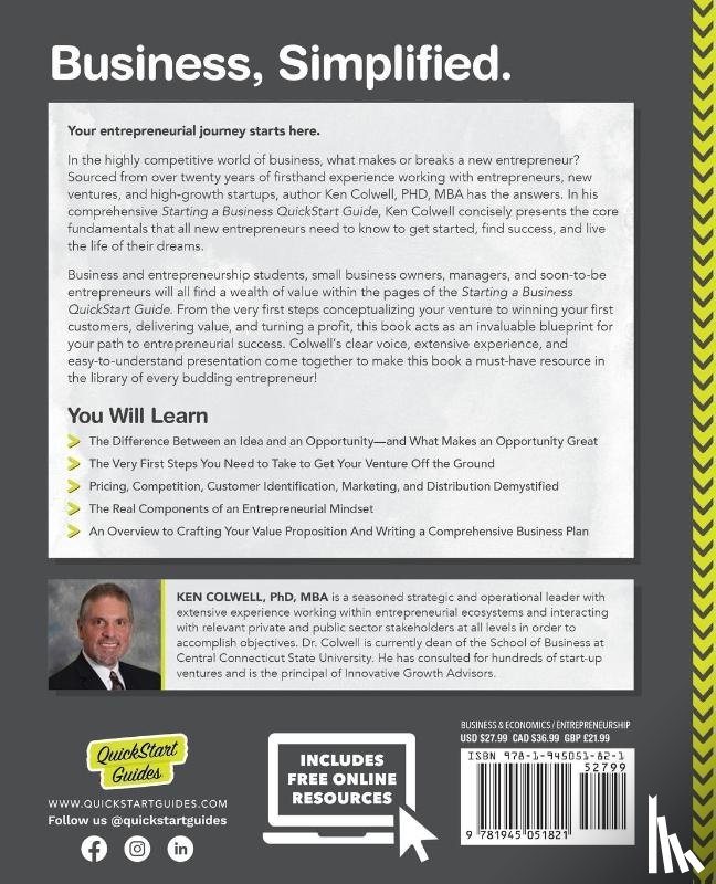 Colwell Mba, Ken - Starting a Business QuickStart Guide