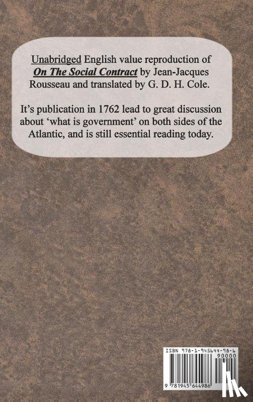 Rousseau, Jean-Jacques - On The Social Contract