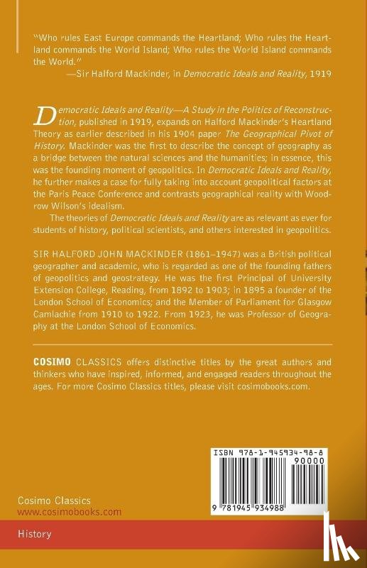 Mackinder, Halford John - Democratic Ideals and Reality