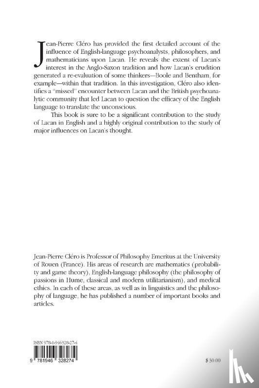 Cléro, Jean-Pierre - Lacan and the English Language