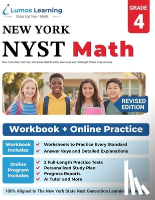 Test Prep, Lumos Nyst - New York State Test Prep: 4th Grade Math Practice Workbook and Full-length Online Assessments: NYST Study Guide