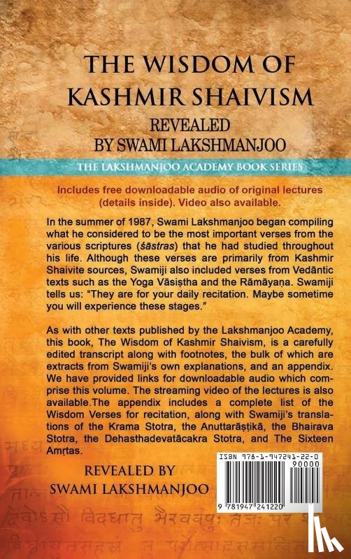 Lakshmanjoo, Swami - The Wisdom of Kashmir Shaivism