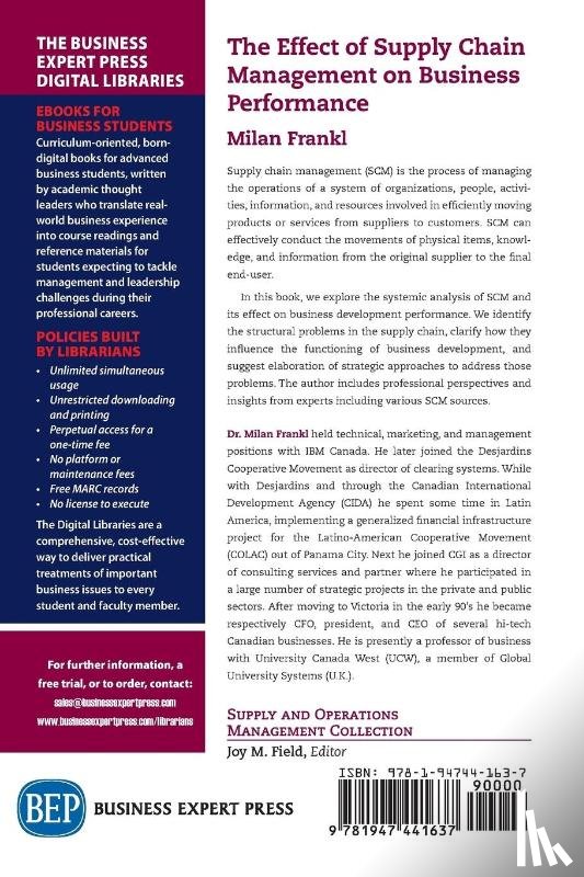 Frankl, Milan - The Effect of Supply Chain Management on Business Performance