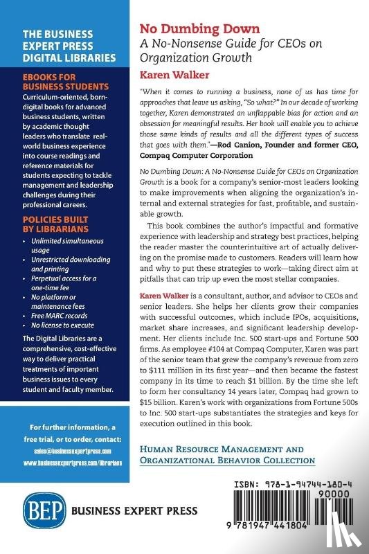 Walker, Karen - No Dumbing Down