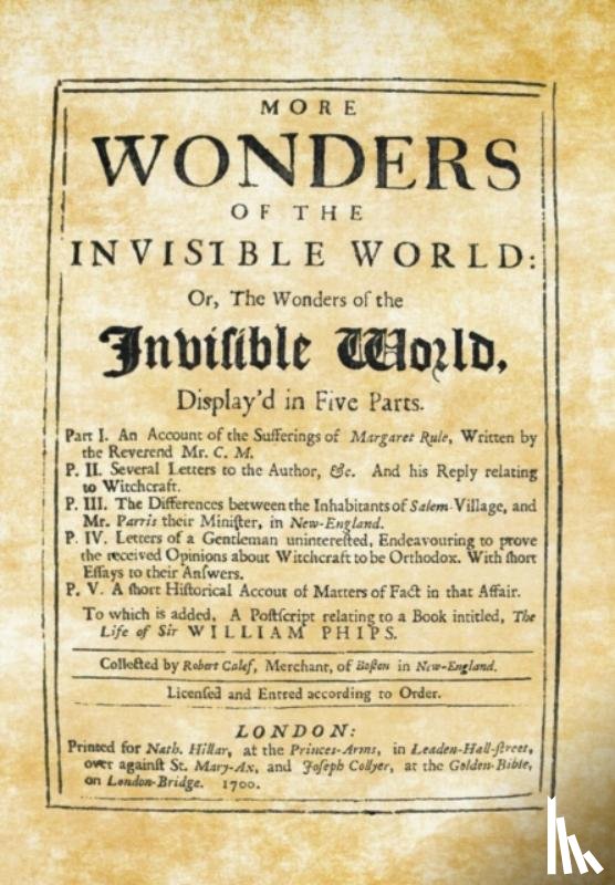 Calef, Robert - More Wonders of the Invisible World