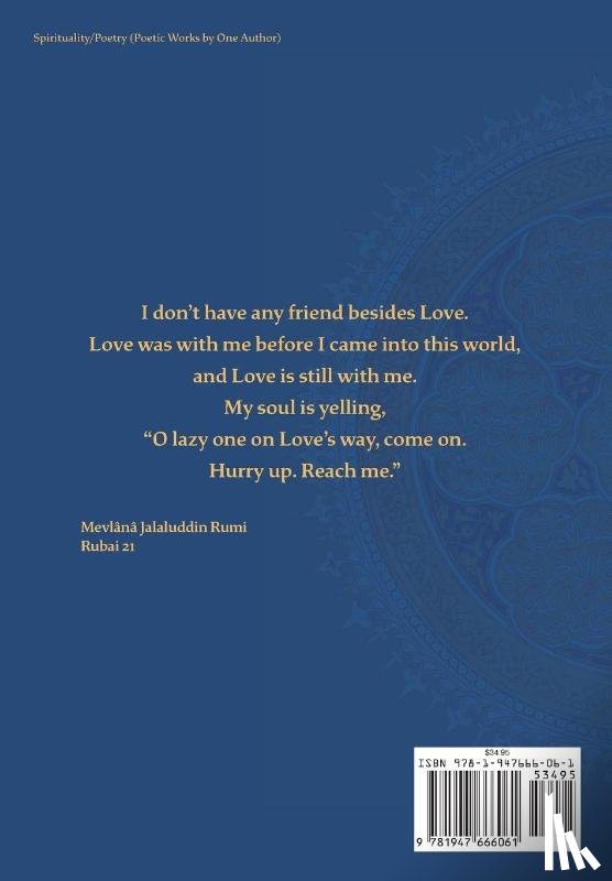 Rumi, Mevlana Jalaluddin - The Rubaiyat of Rumi, The Ergin Translations, Volume 1