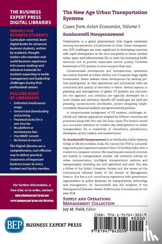 Narayanaswami, Sundaravalli - The New Age Urban Transportation Systems, Volume I