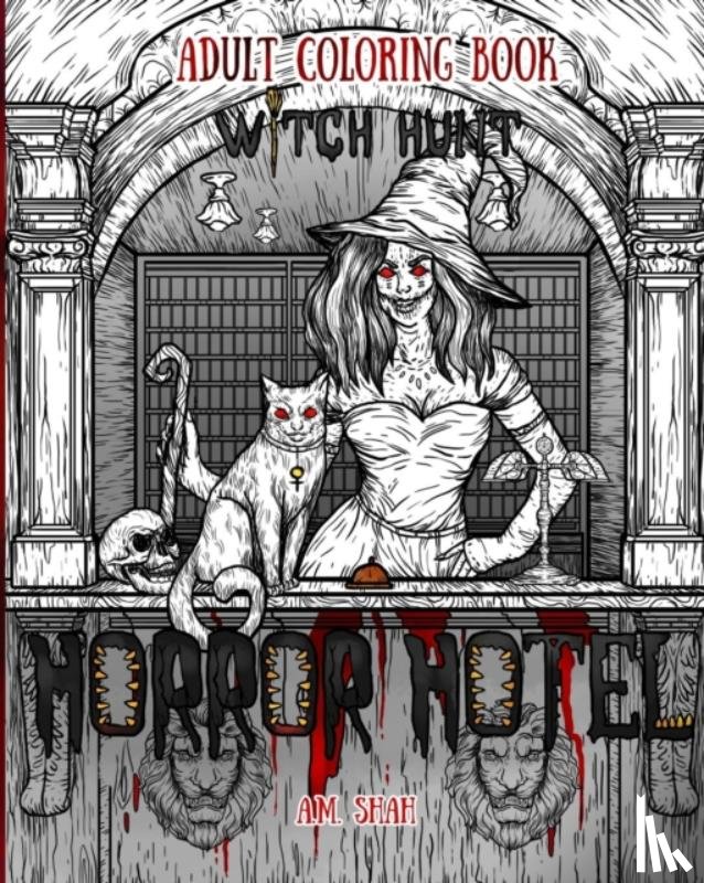 A M Shah - Adult Coloring Book Horror Hotel