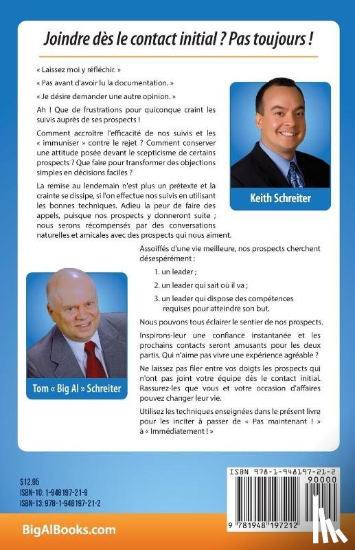 Schreiter, Keith, Schreiter, Tom Big Al - Tout Sur les Suivis Aupres de Vos Prospects en Marketing de Reseau