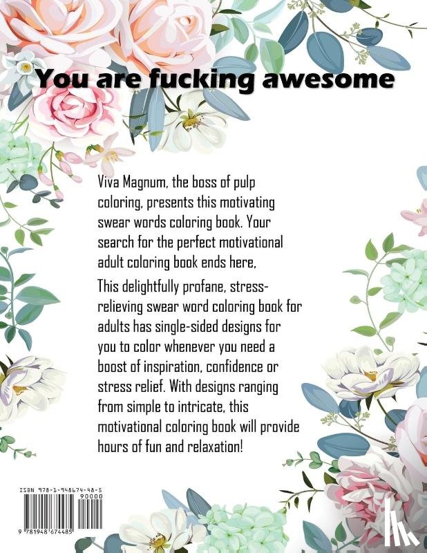 Viva Magnum, Adult Coloring Books, Coloring Books for Adults - You Are Fucking Awesome