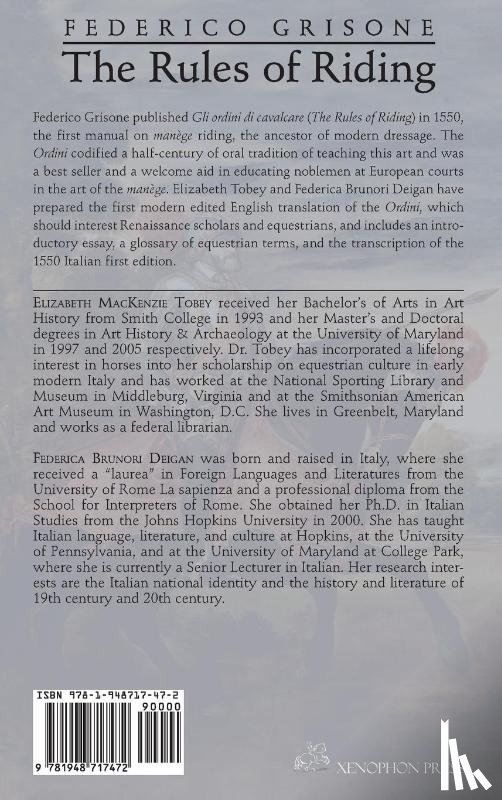 Grisone, Federigo, Tobey, Elizabeth, Brunori Deigan, Federica - Federico Grisone's "The Rules of Riding" Gli ordini di cavalcare