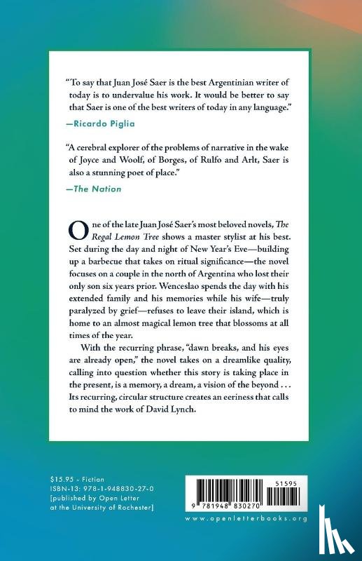 Saer, Juan Jose - The Regal Lemon Tree