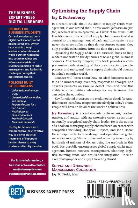 Fortenberry, Jay E. - Optimizing the Supply Chain