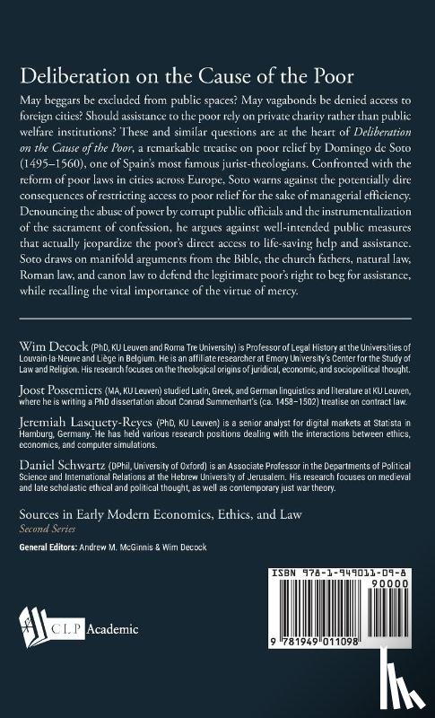 Soto, Domingo de - Deliberation on the Cause of the Poor
