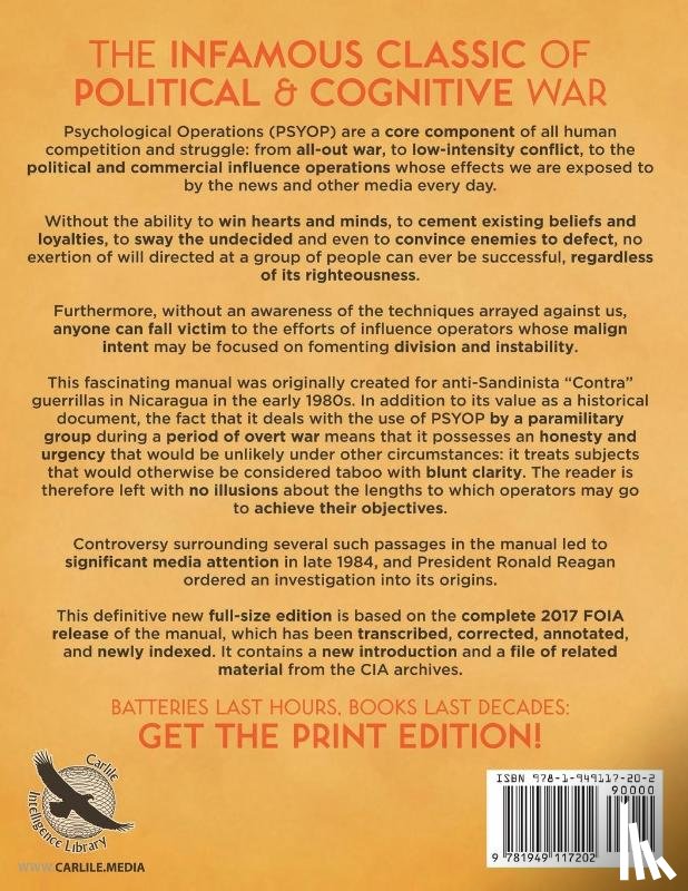 Agency, Central Intelligence - The CIA PSYOP Manual - Psychological Operations in Guerrilla Warfare