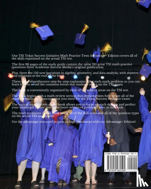 Academic Success Group - TSI Texas Success Initiative Math Practice Tests Advantage+ Edition