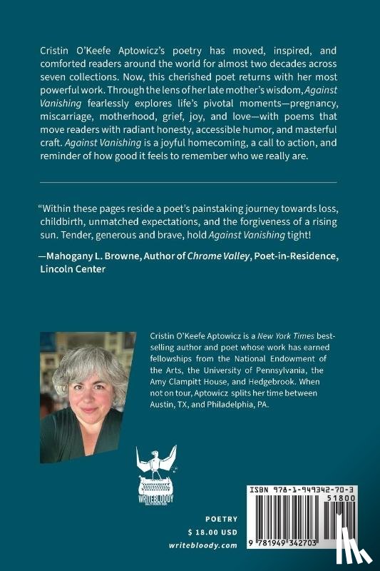 Aptowicz, Cristin O'Keefe - O'Keefe Aptowicz, C: Against Vanishing