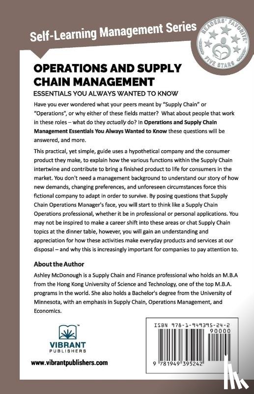 Publishers, Vibrant - Operations and Supply Chain Management Essentials You Always Wanted to Know (Self-Learning Management Series)