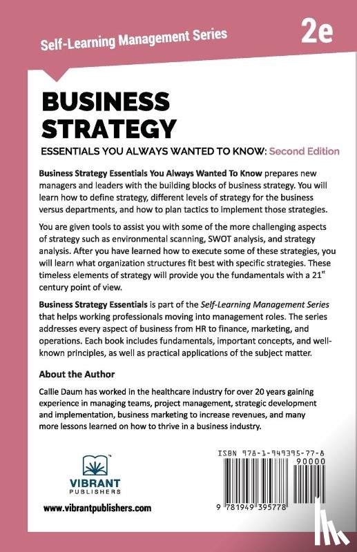 Publishers, Vibrant, Daum, Callie - Business Strategy Essentials You Always Wanted to Know