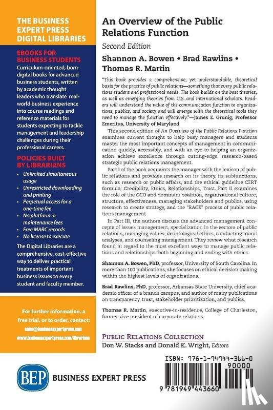 Bowen, Shannon A., Rawlins, Brad, Martin, Thomas R. - An Overview of The Public Relations Function