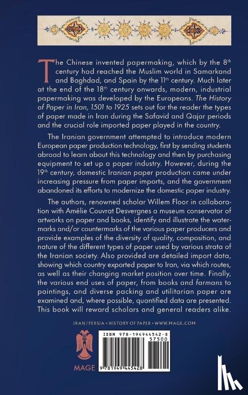 Floor, Dr Willem - History of Paper in Iran, 15011925