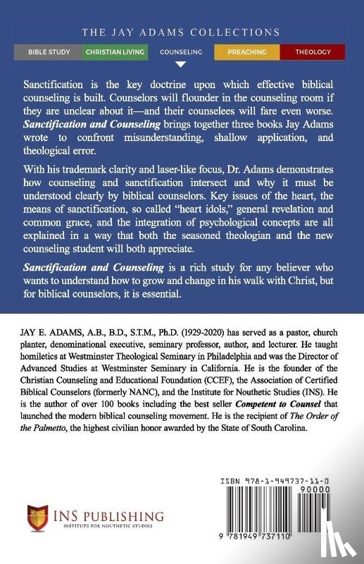 Adams, Jay E - Sanctification and Counseling