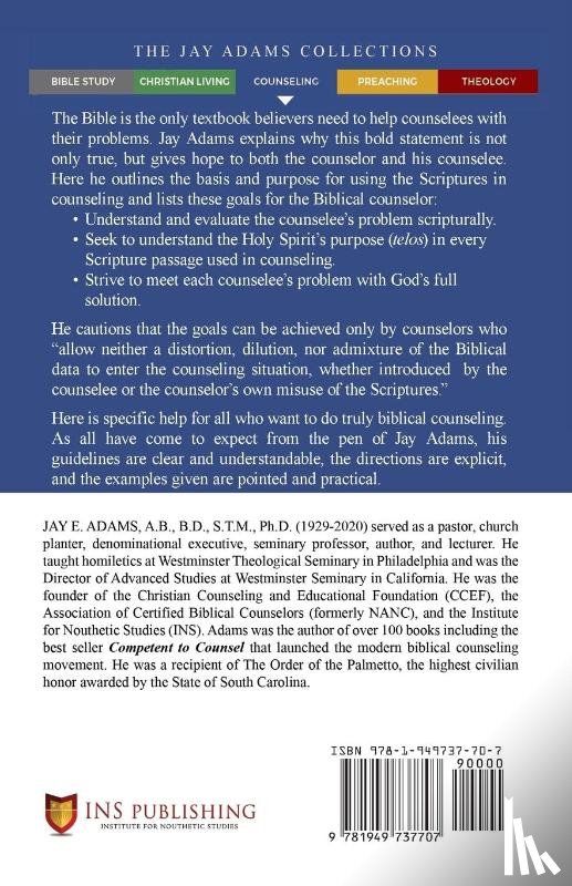 Adams, Jay E - The Use of Scripture in Counseling