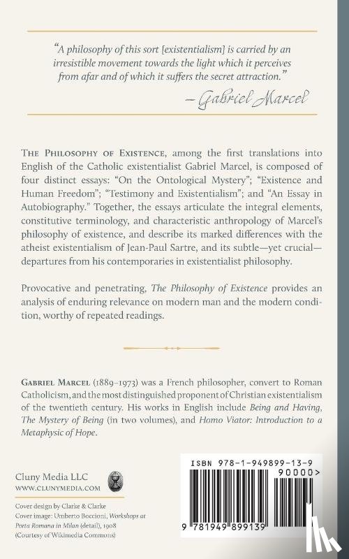Marcel, Gabriel - The Philosophy of Existence