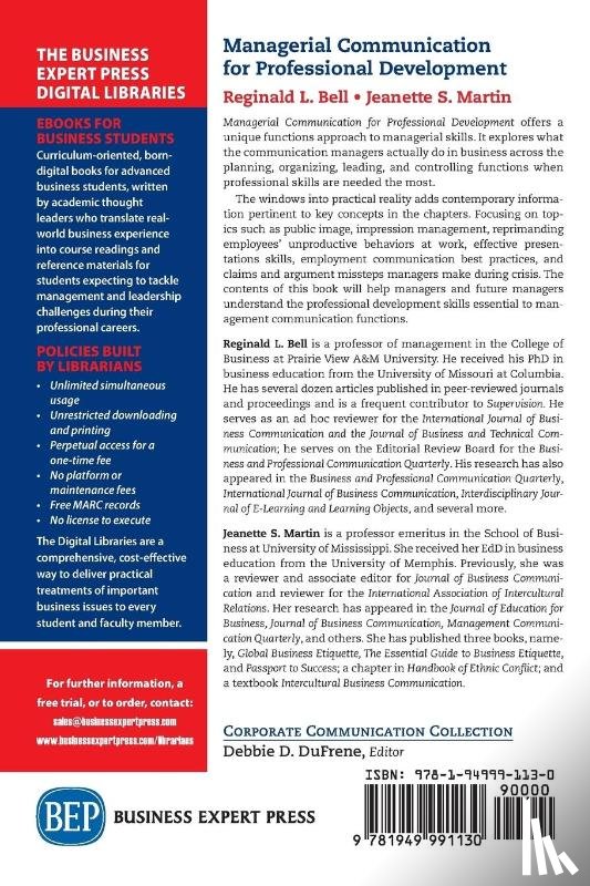 Bell, Reginald L., Martin, Jeanette S. - Managerial Communication for Professional Development