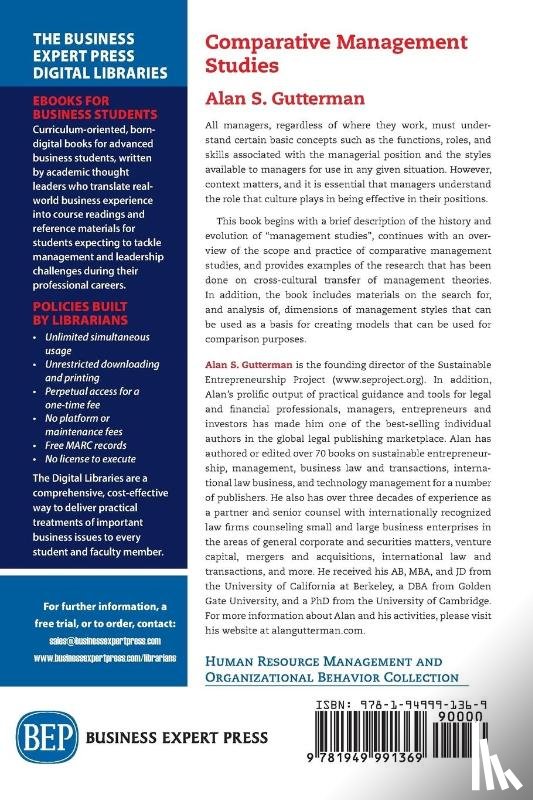 Gutterman, Alan S. - Comparative Management Studies