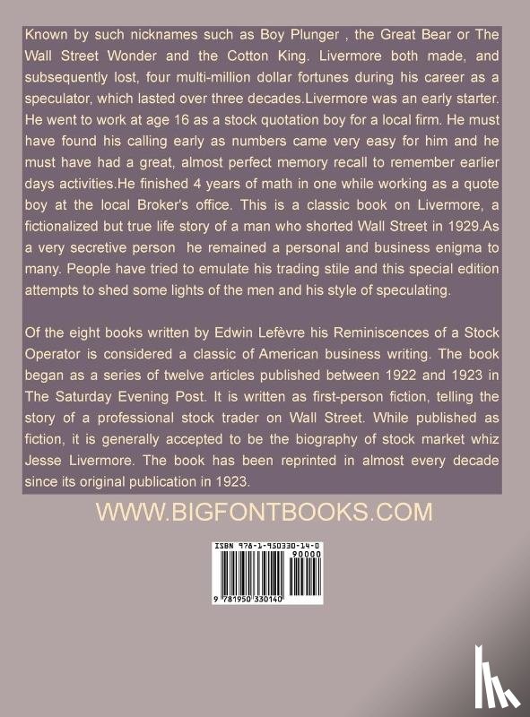 Lefevre, Edwin - Reminiscences of a Stock Operator (Annotated Edition)