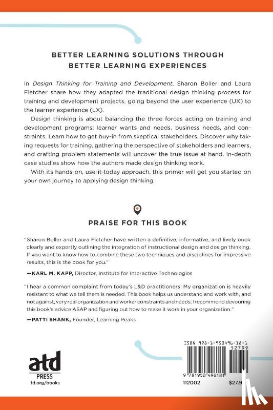 Boller, Sharon, Fletcher, Laura - Design Thinking for Training and Development